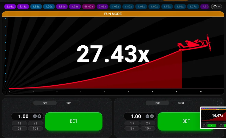 Pakakumi Aviator game interface